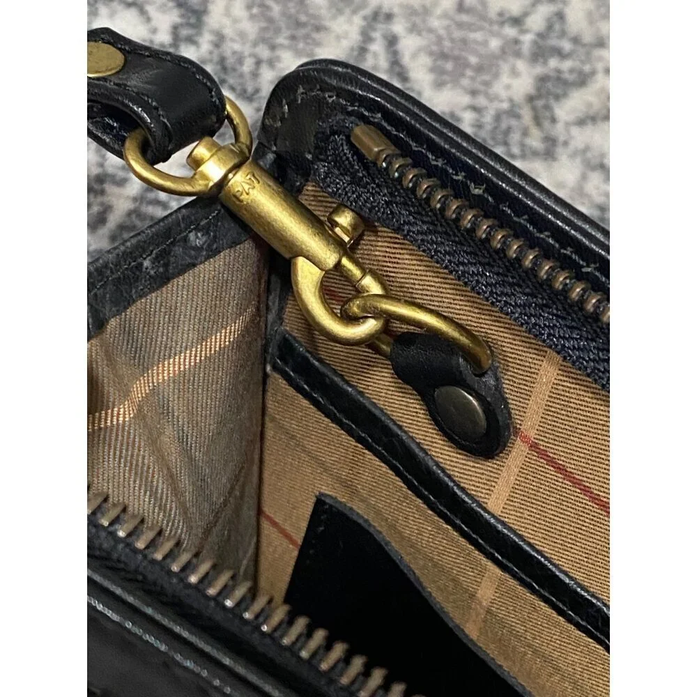 Vintage Burberry Nova Check Shadow Horse Clutch Wristlet Bag